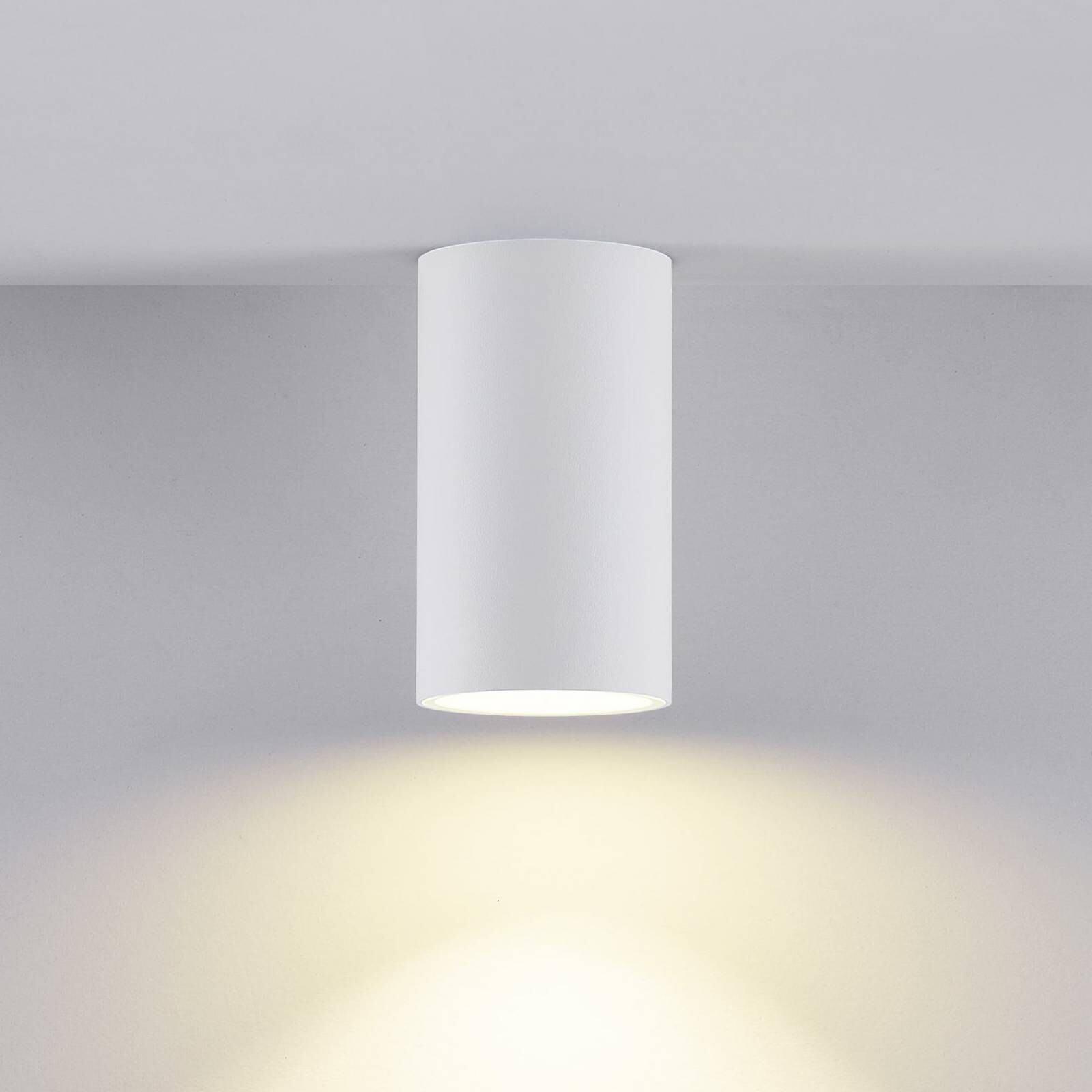 Svietidlo CAN, biele, IP44, Ø 6 cm, kov, GU10