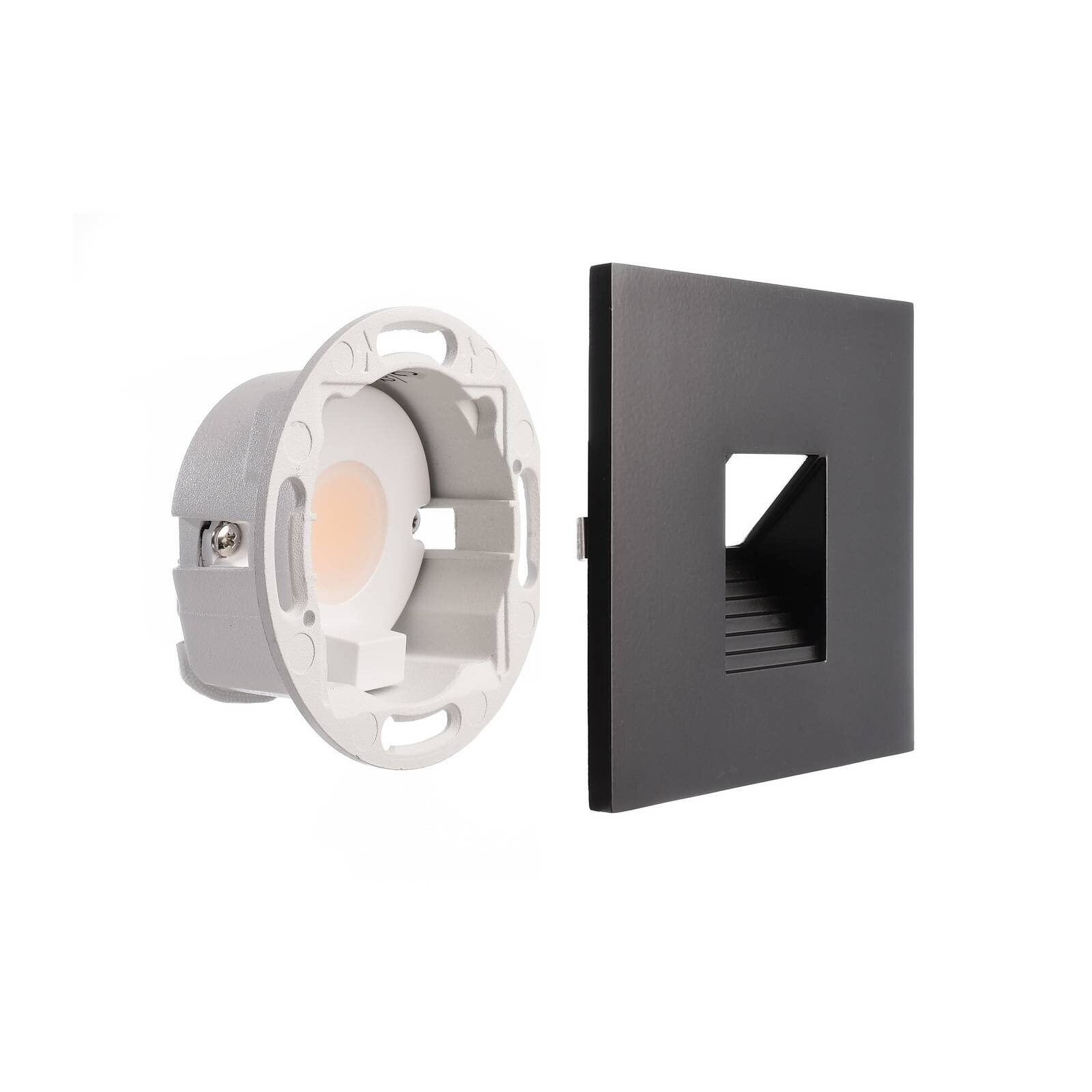 LED nástenné svietidlo SET Alwaid čierne 8 x 8 cm úroveň 2 700 K