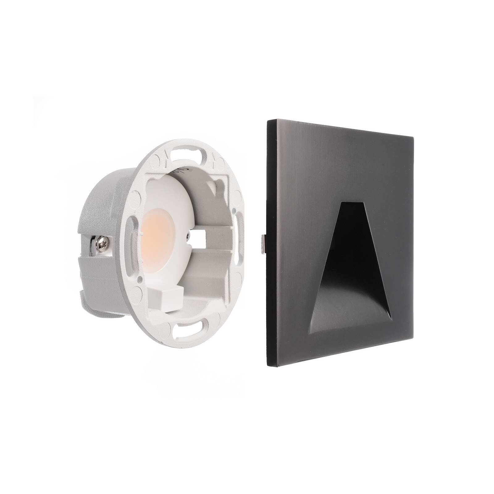 LED nástenné svietidlo SET Alwaid čierne 8x8 cm uhol 2 700 K