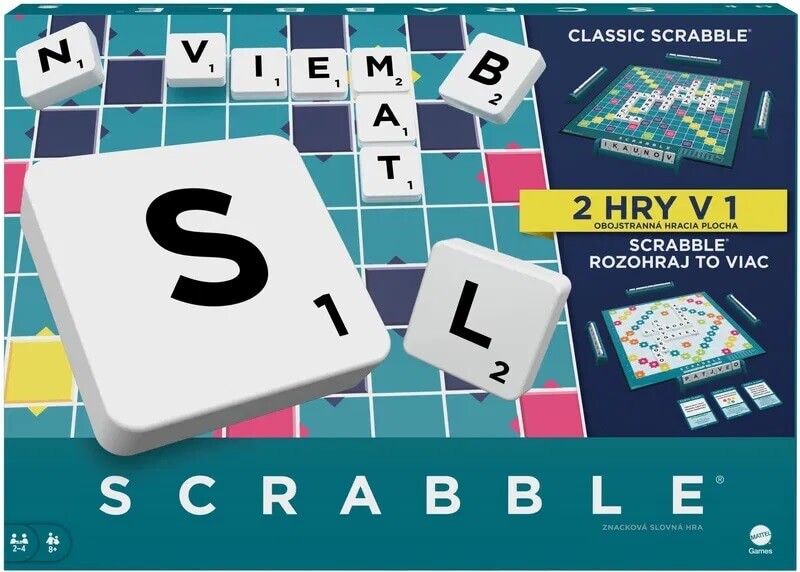 Mattel Scrabble Originál v slovenštině (2 hry v 1)