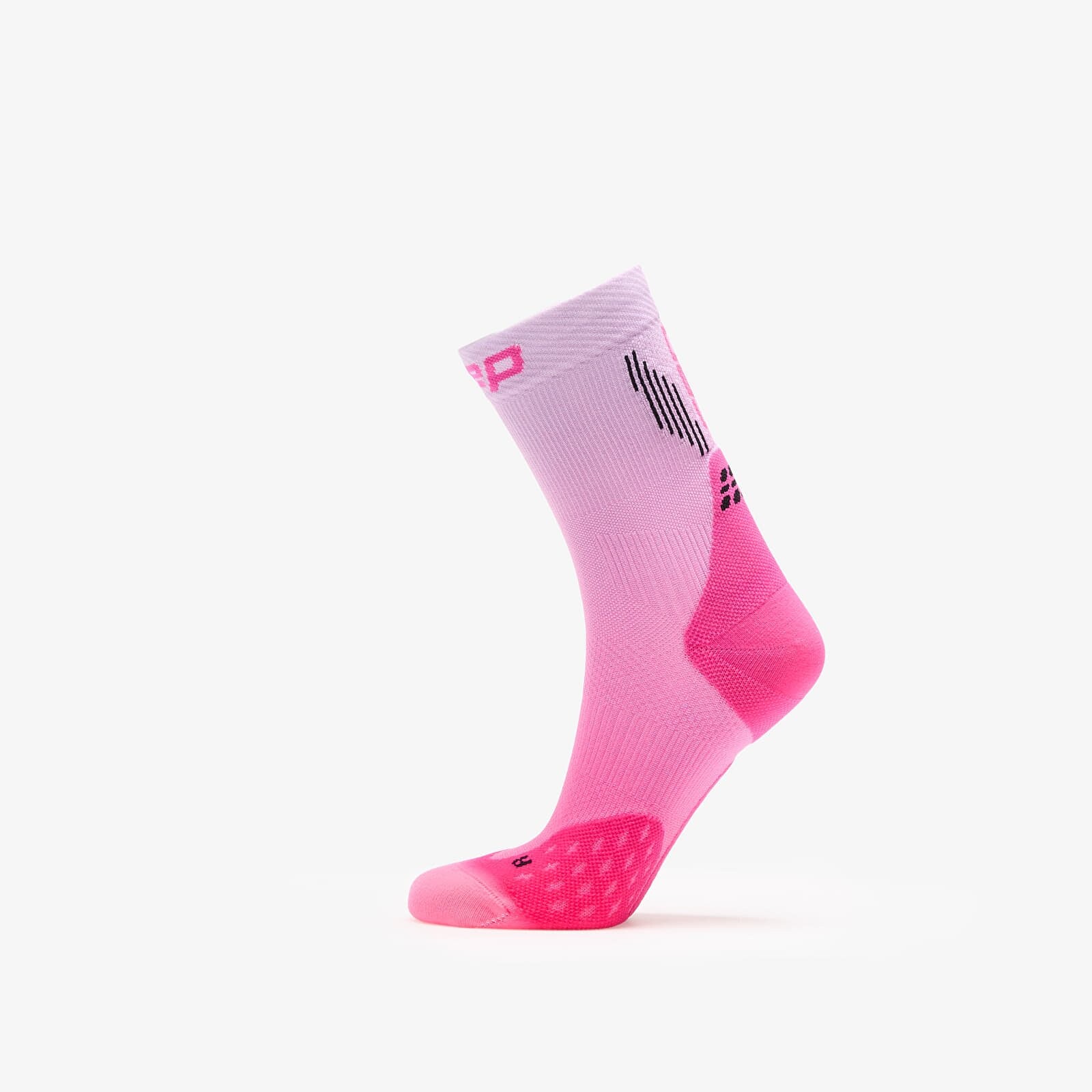 CEP Mid Cut Gradient Socks Pink/ Lilac Fade L