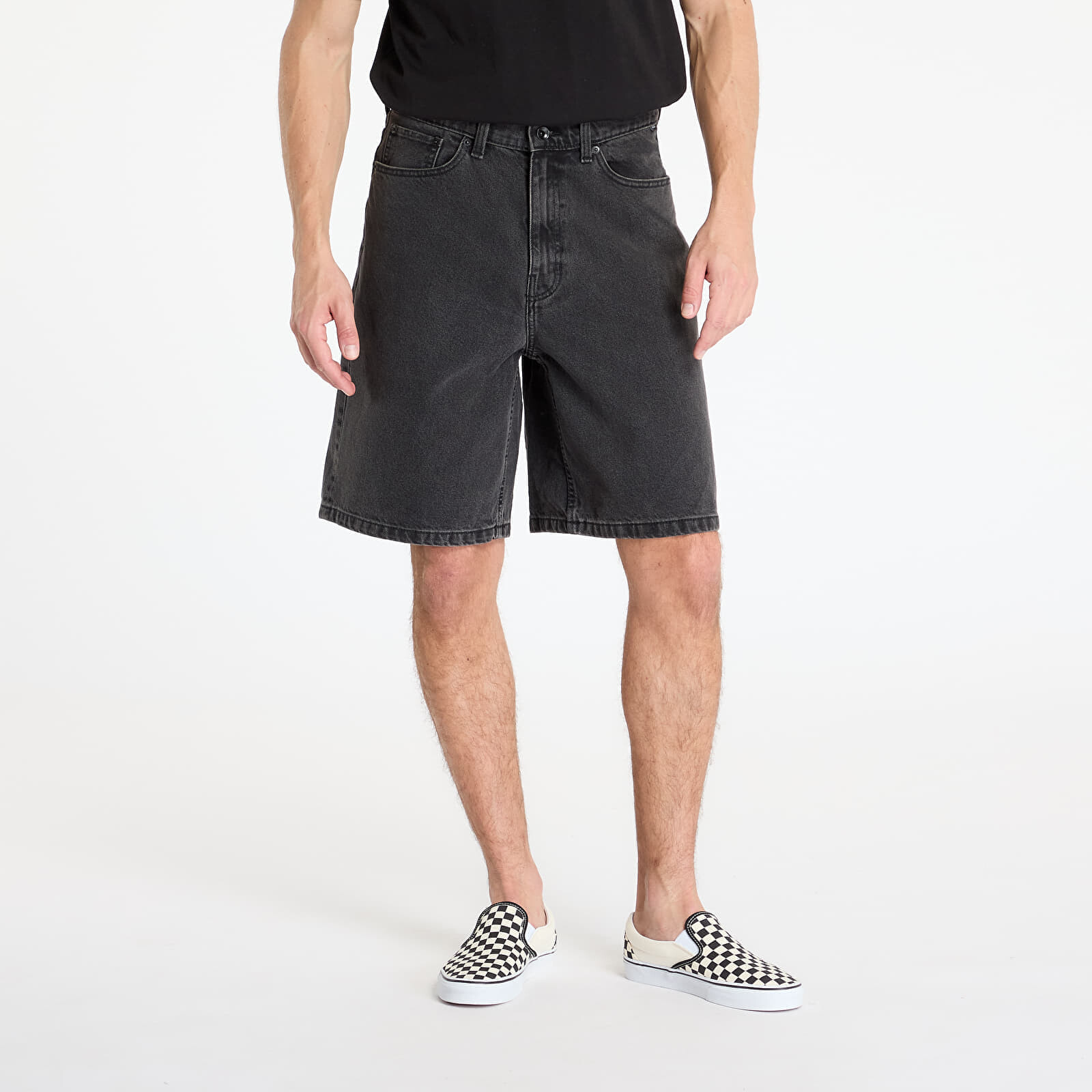 Šortky Vans Check-5 Baggy Denim Shorts Black 30