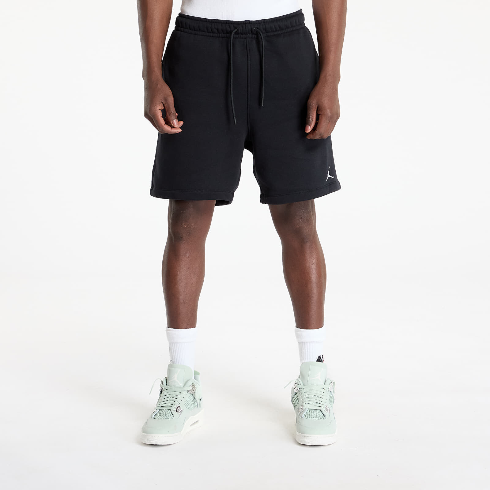 Šortky Jordan Brooklyn Fleece Men's Shorts Black/ White M