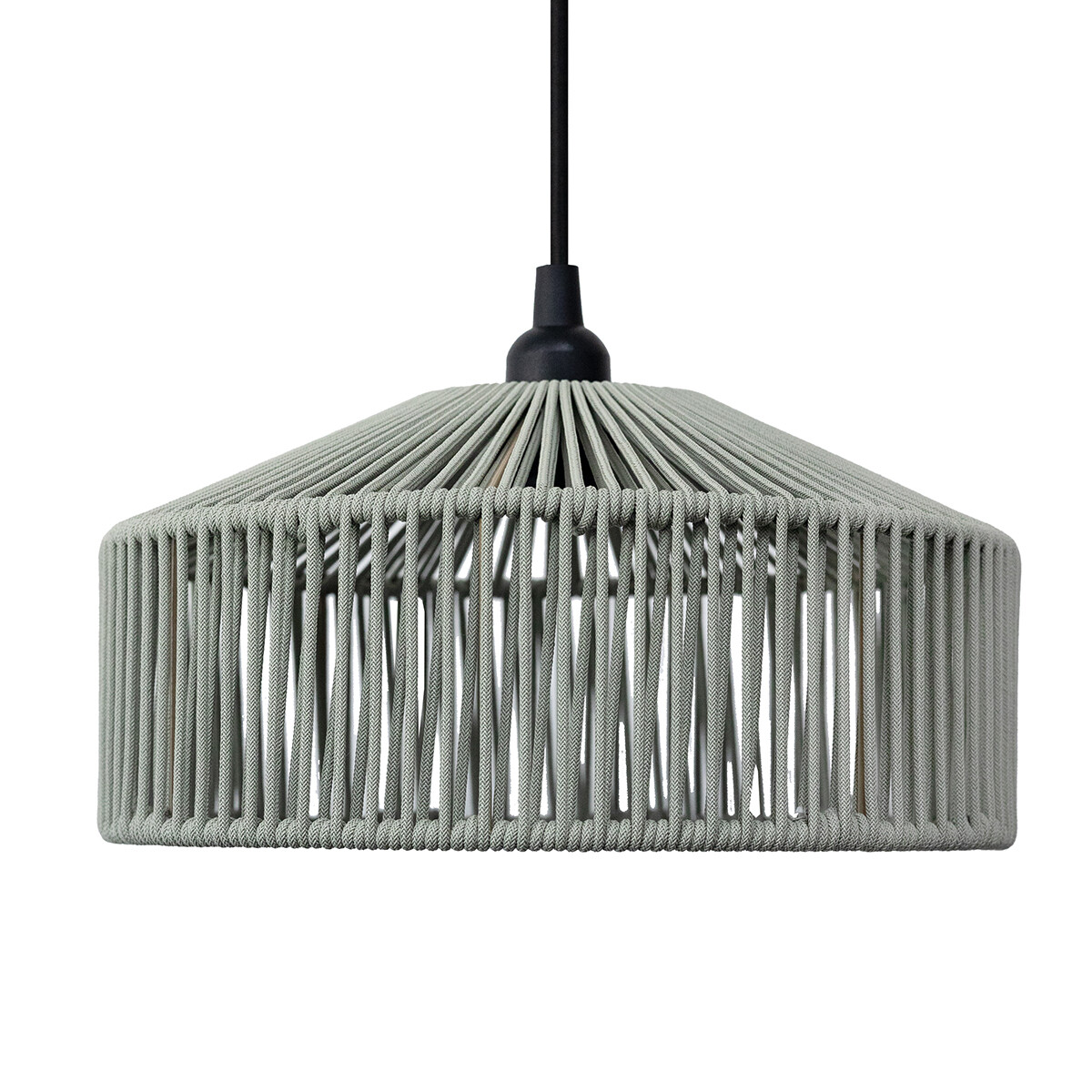 Bohémske závesné svietidlo zelené lano IP44 - Calabardina