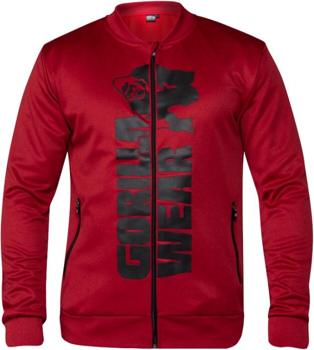 Gorilla wear pánska mikina ballinger track jacket red - s výprodej