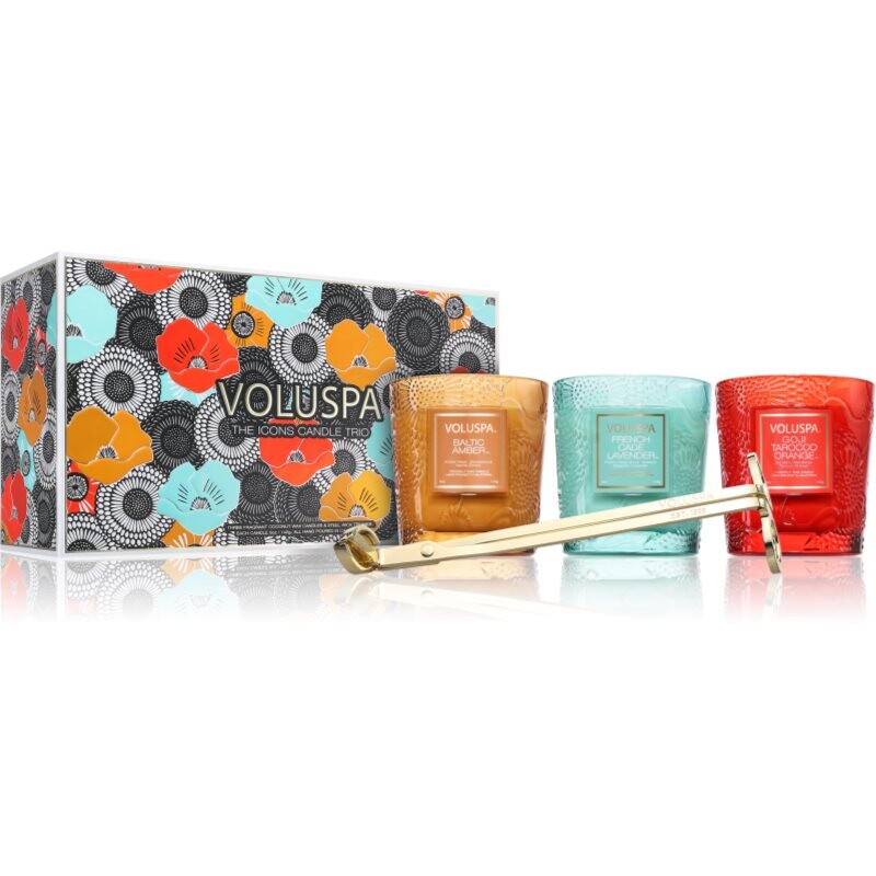 VOLUSPA XXV Anniversary Icons Candle Trio vonná sviečka darčeková sada 3x142 g