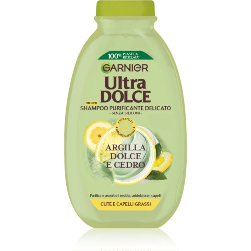Garnier Ultra Doux Clay and Cedar šampón pre mastnú vlasovú pokožku 250 ml