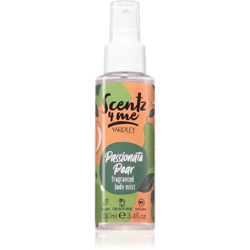 Yardley Scentz 4 Me Passionate Pear telová hmla pre ženy 100 ml