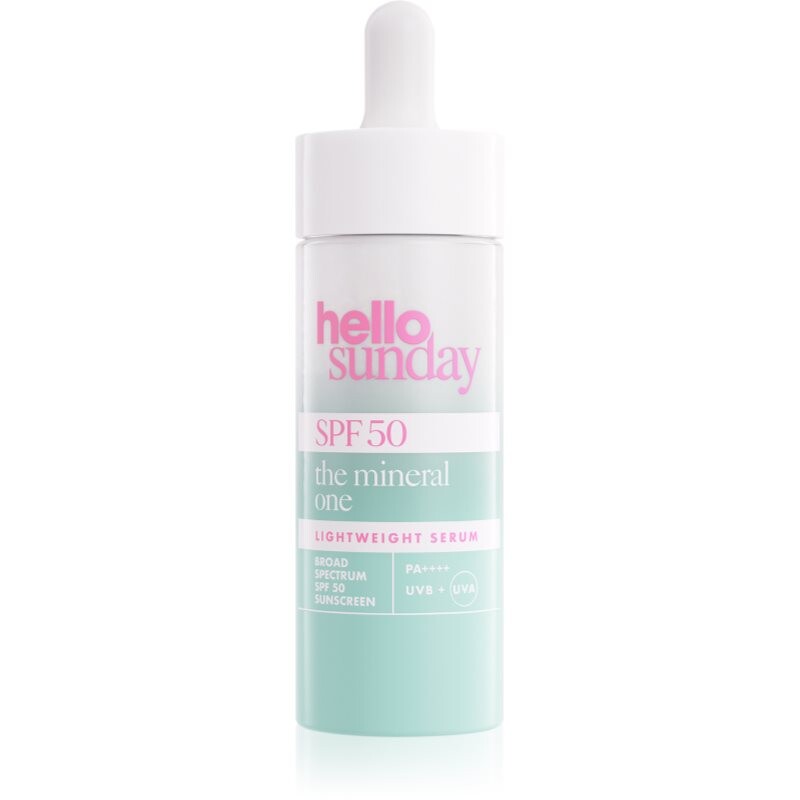 hello sunday the mineral one lightweight serum drops ľahké sérum SPF 50 30 ml