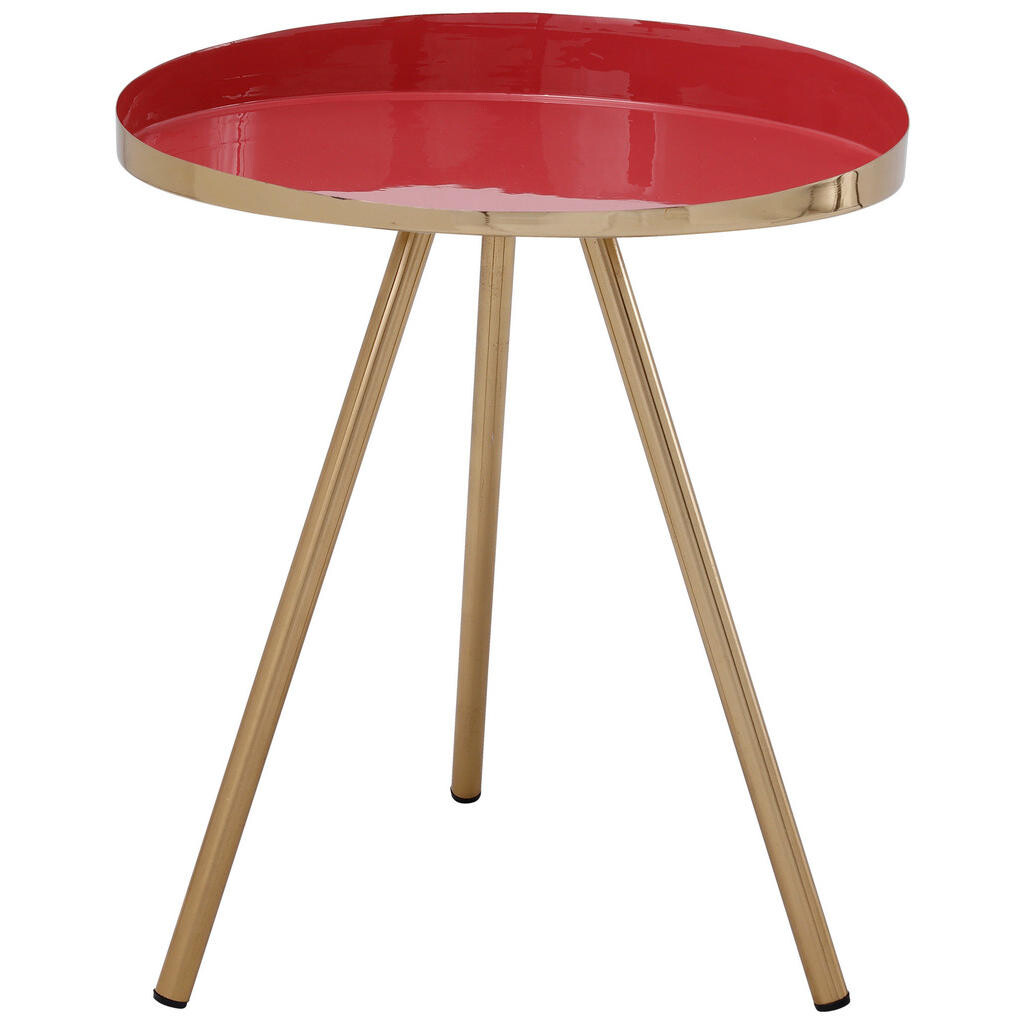 MID.YOU PRÍRUČNÝ STOLÍK, zlatá, koralová