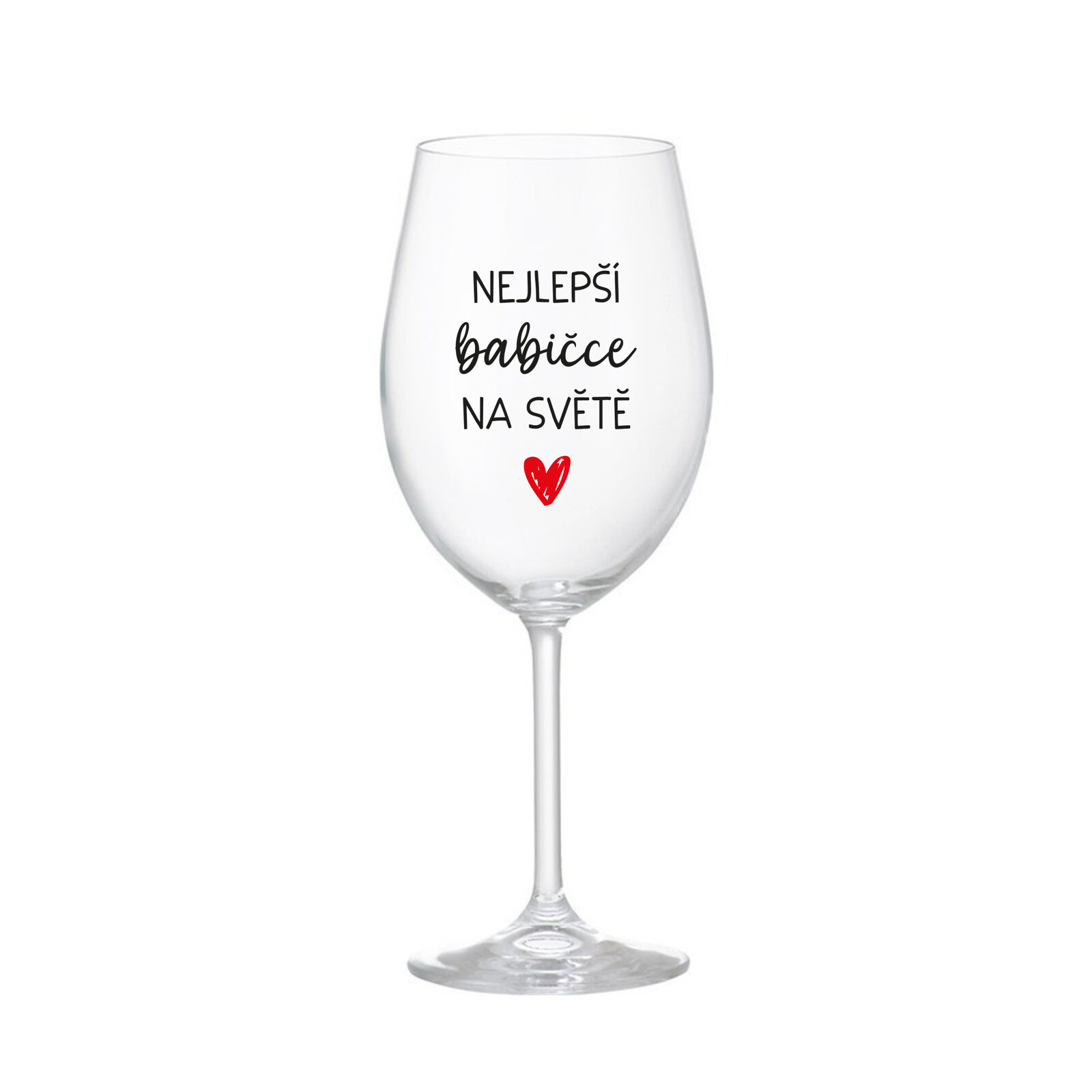 AKCE - NEJLEPŠÍ BABIČKA NA SVĚTĚ - čirá sklenice na víno 350 ml