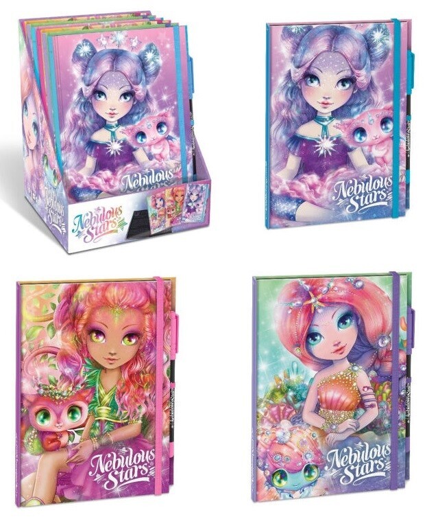 Nebulous Stars Denníček s čiernými stranami 15x20cm - náhodná