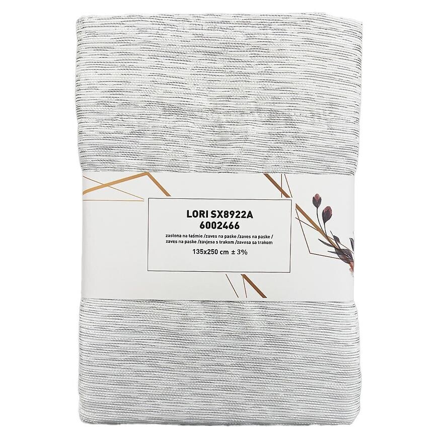 Záves na páske Lori SX8922A 135x250 cm  sivý