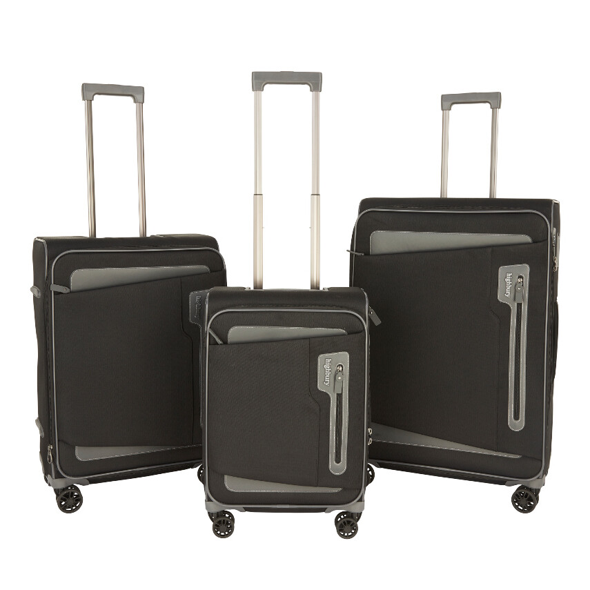 Sada 3 cestovných kufrov Highbury Kepler - tmavo sivá