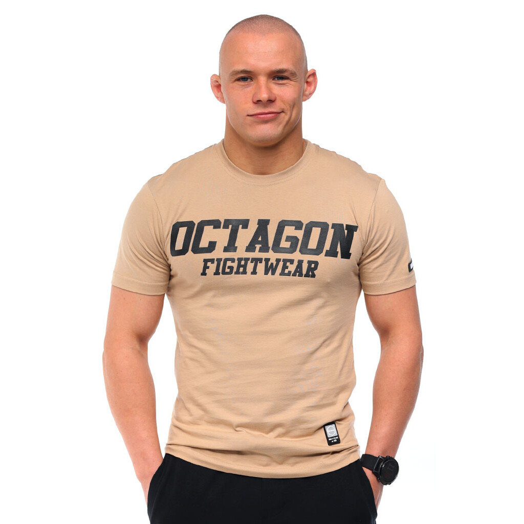 Tričko pánske Octagon FW Straight - béžové, M