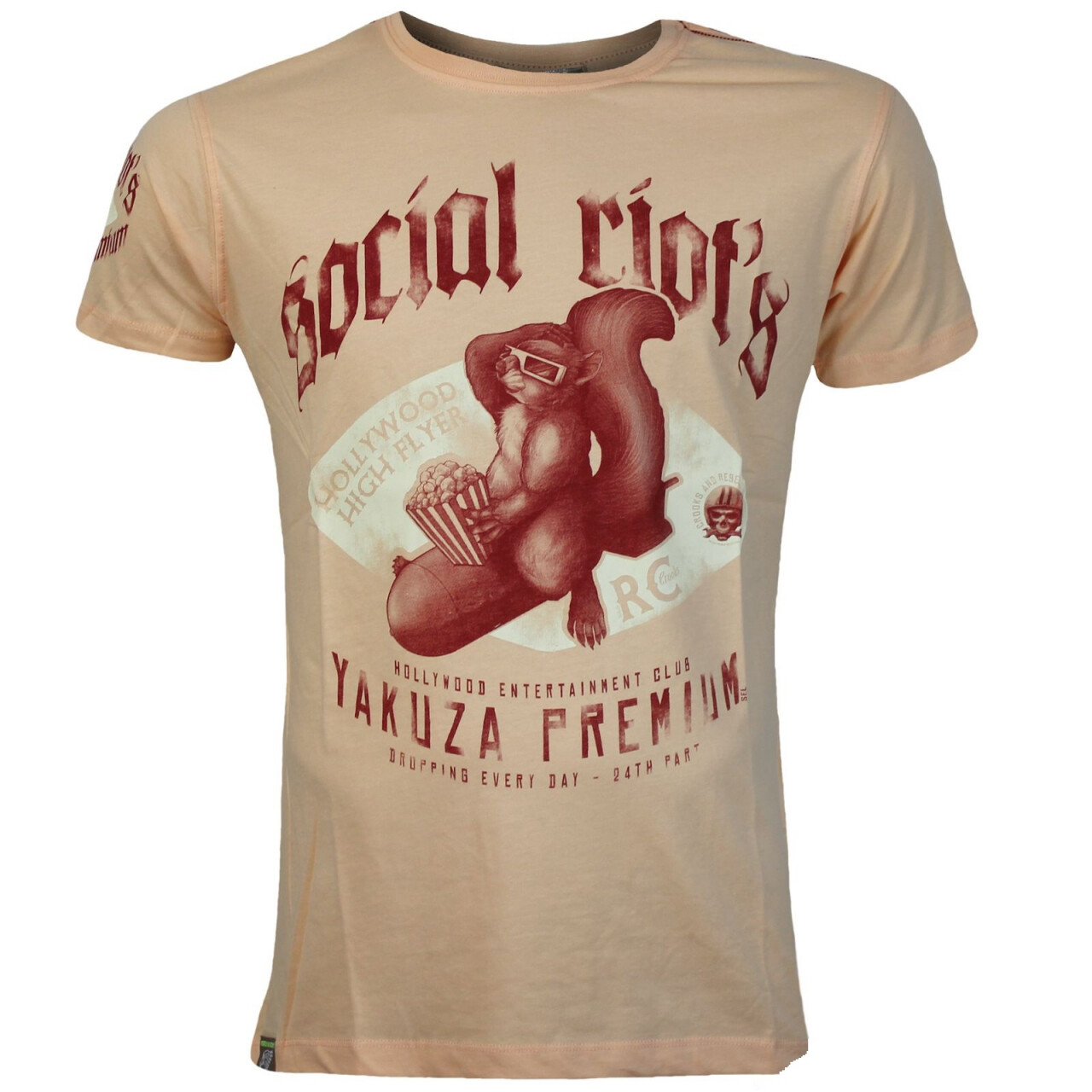 Tričko Yakuza Premium Social Riots - béžové, M