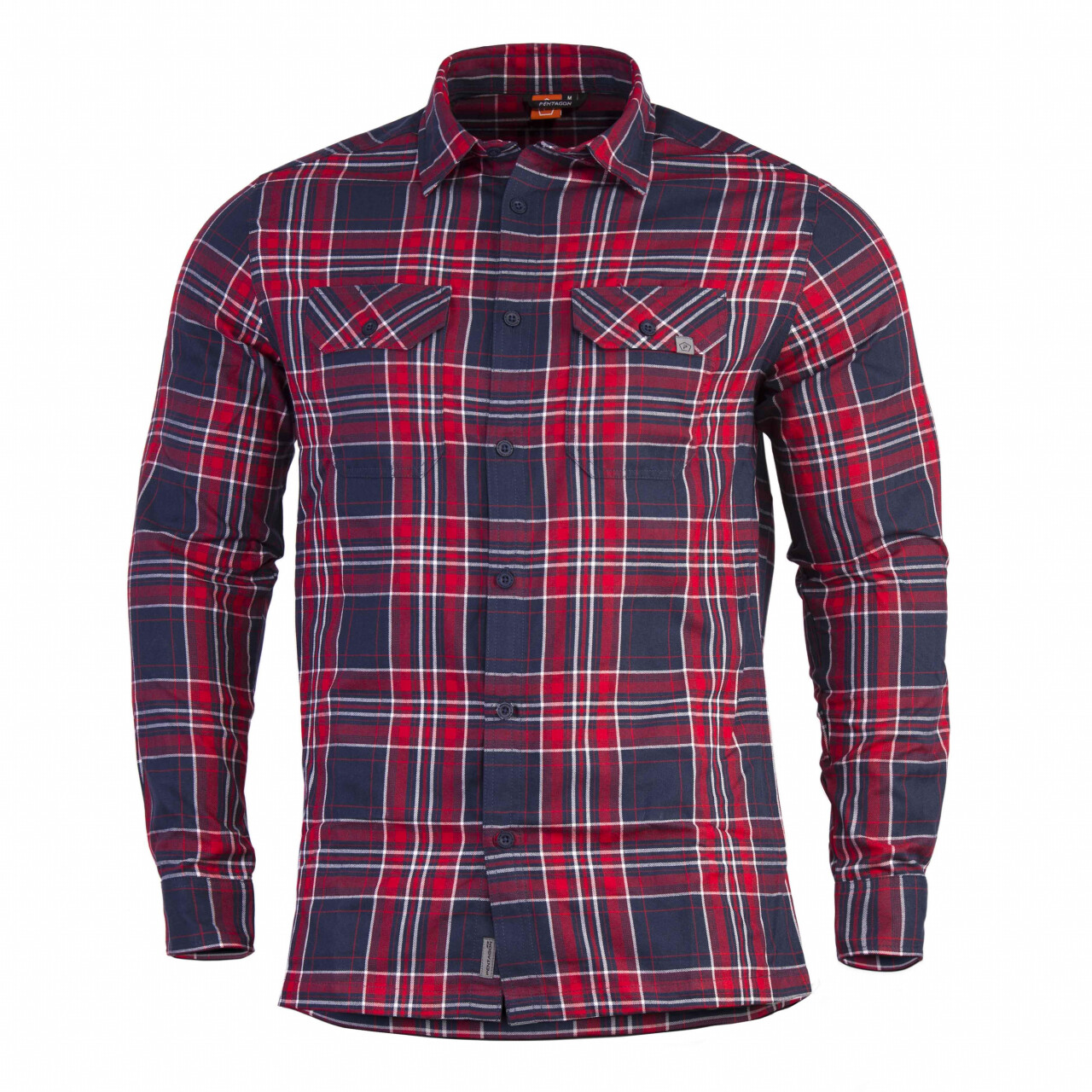 Košeľa s dlhým rukávom Pentagon Drifter Flannel - červená-modrá, XS
