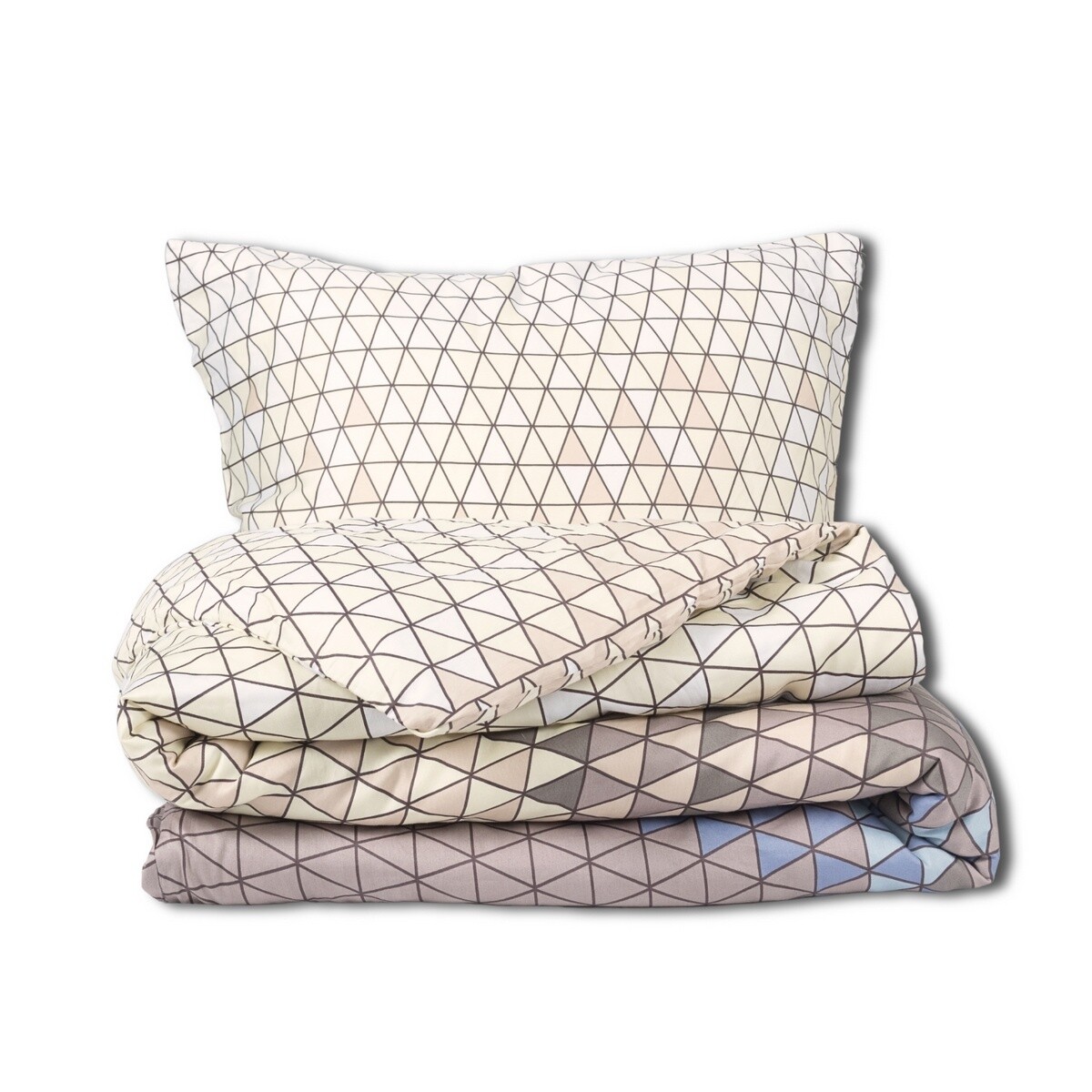 Saténová posteľná bielizeň Matex Trojuholníky ,140 x 200 cm, 70 x 90 cm