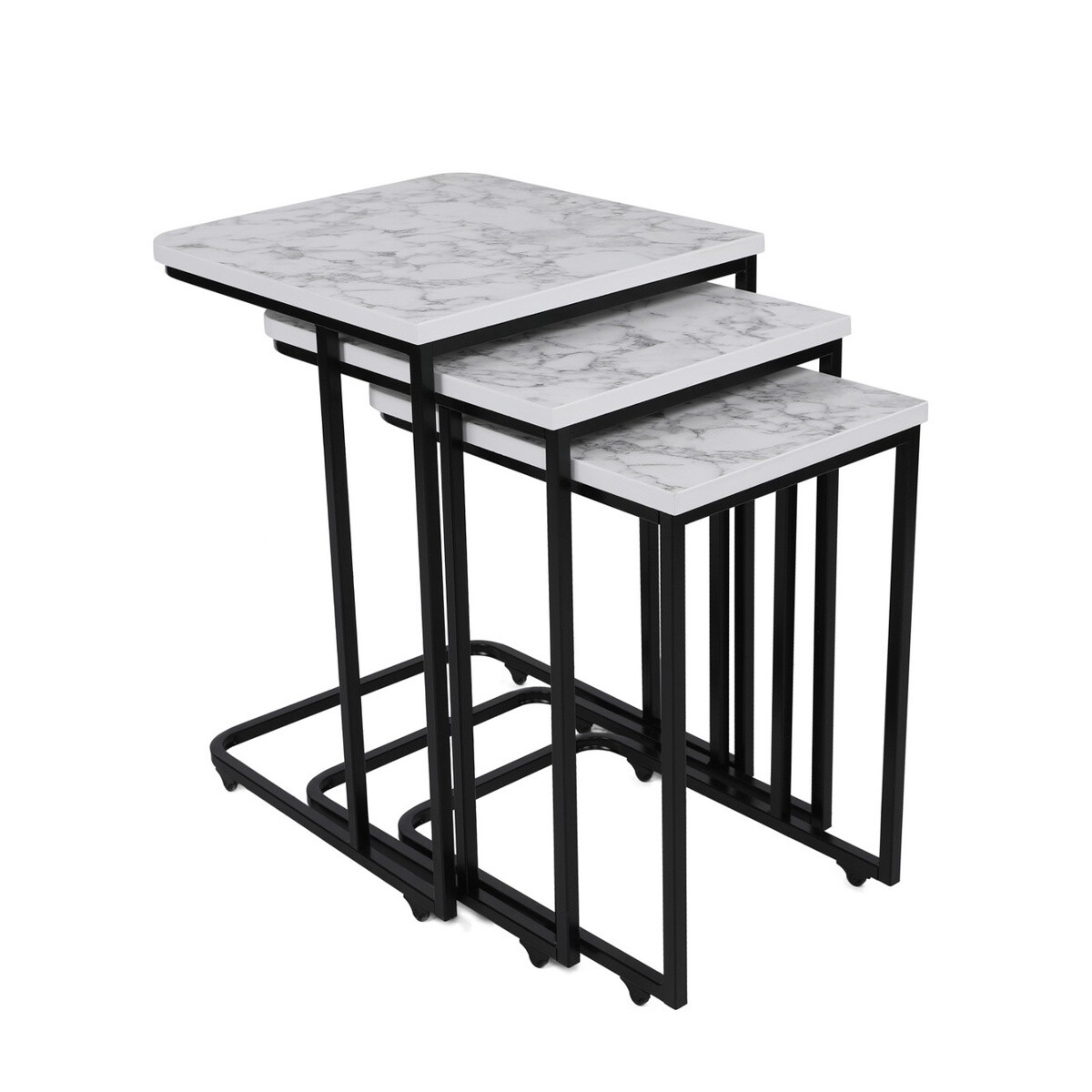 Kovový skladací stôl Zigon, 3 ks