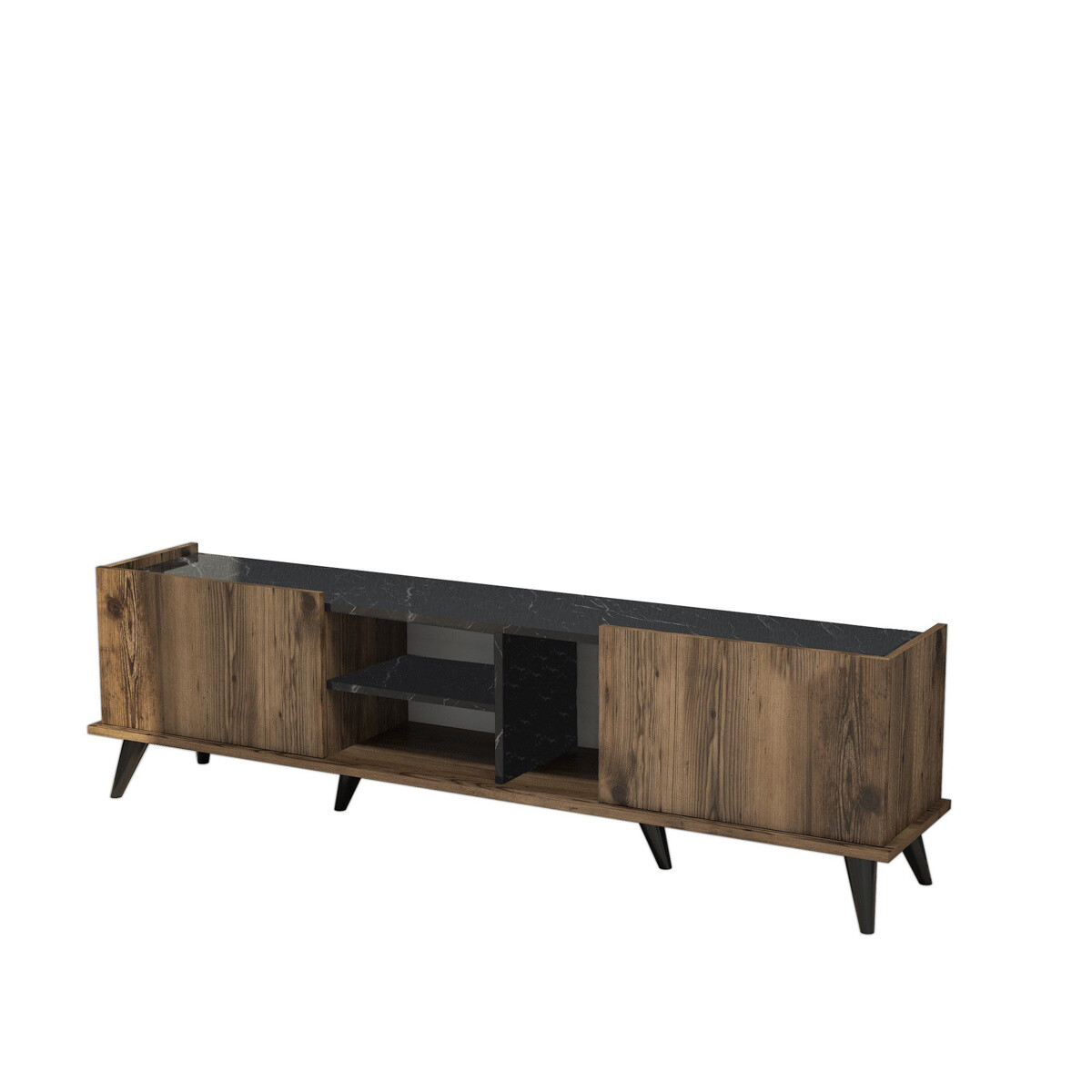 TV stolík Elegante Walnut Black