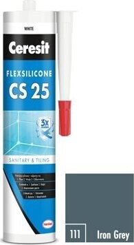 Ceresit Sanitárny silikón CS 25 iron grey, 280 ml