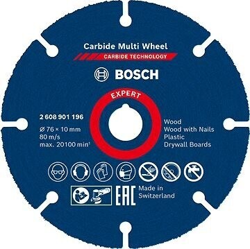Bosch Viacúčelový rezný kotúč EXPERT Carbide Multi Wheel 76 mm, 10 mm 2.608.901.196