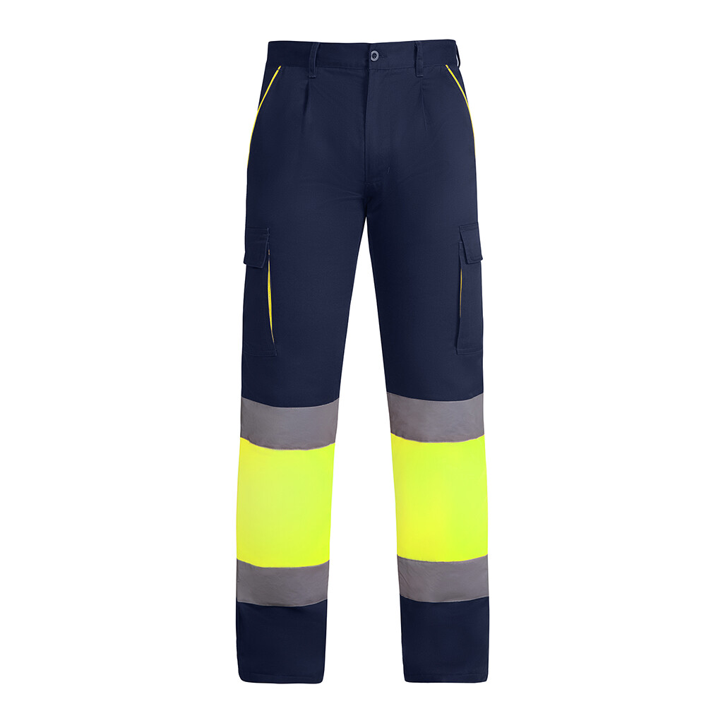 Pánske pracovné nohavice Roly Enix - navy-žlté, 52