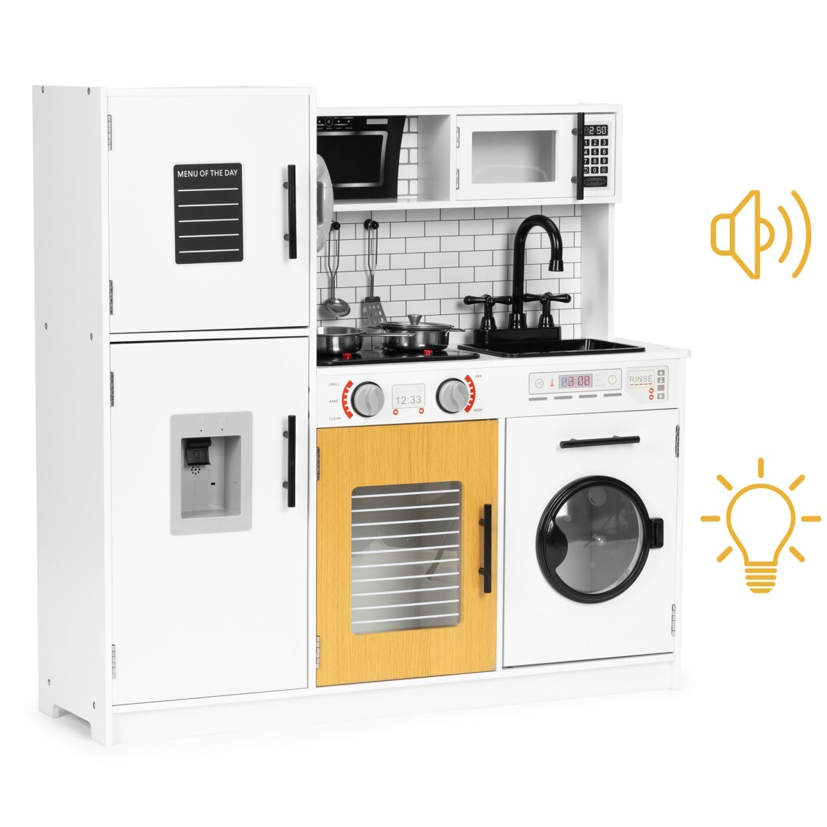 Dětská kuchyňka CHEF ECOTOYS bílá/béžová
