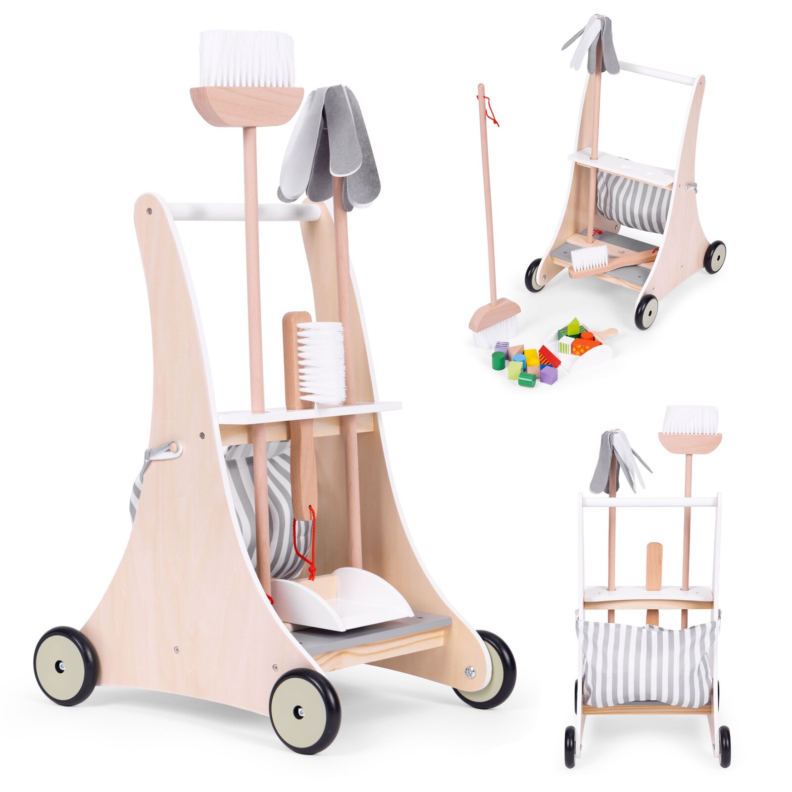 Dětská úklidová sada PLAY ECOTOYS hnědá