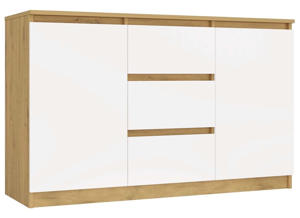 Komoda Malwa 2D3S 120 cm dub artisan/bílá