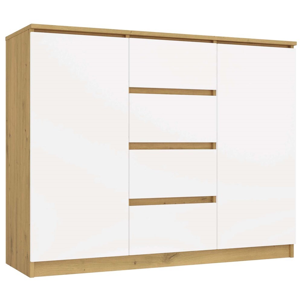 Komoda Malwa 2D4S 120 cm dub artisan/bílá