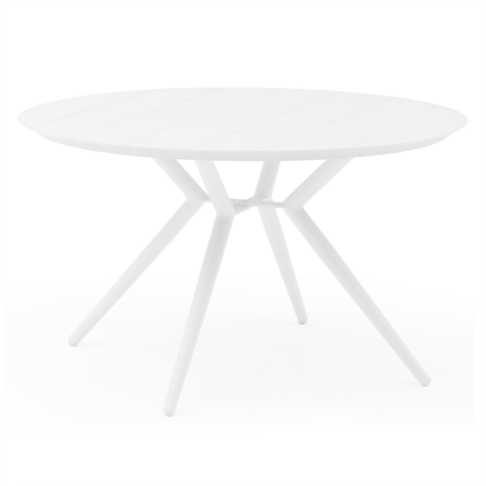 Kulatý zahradní stůl Piretto 126,5 cm bílý