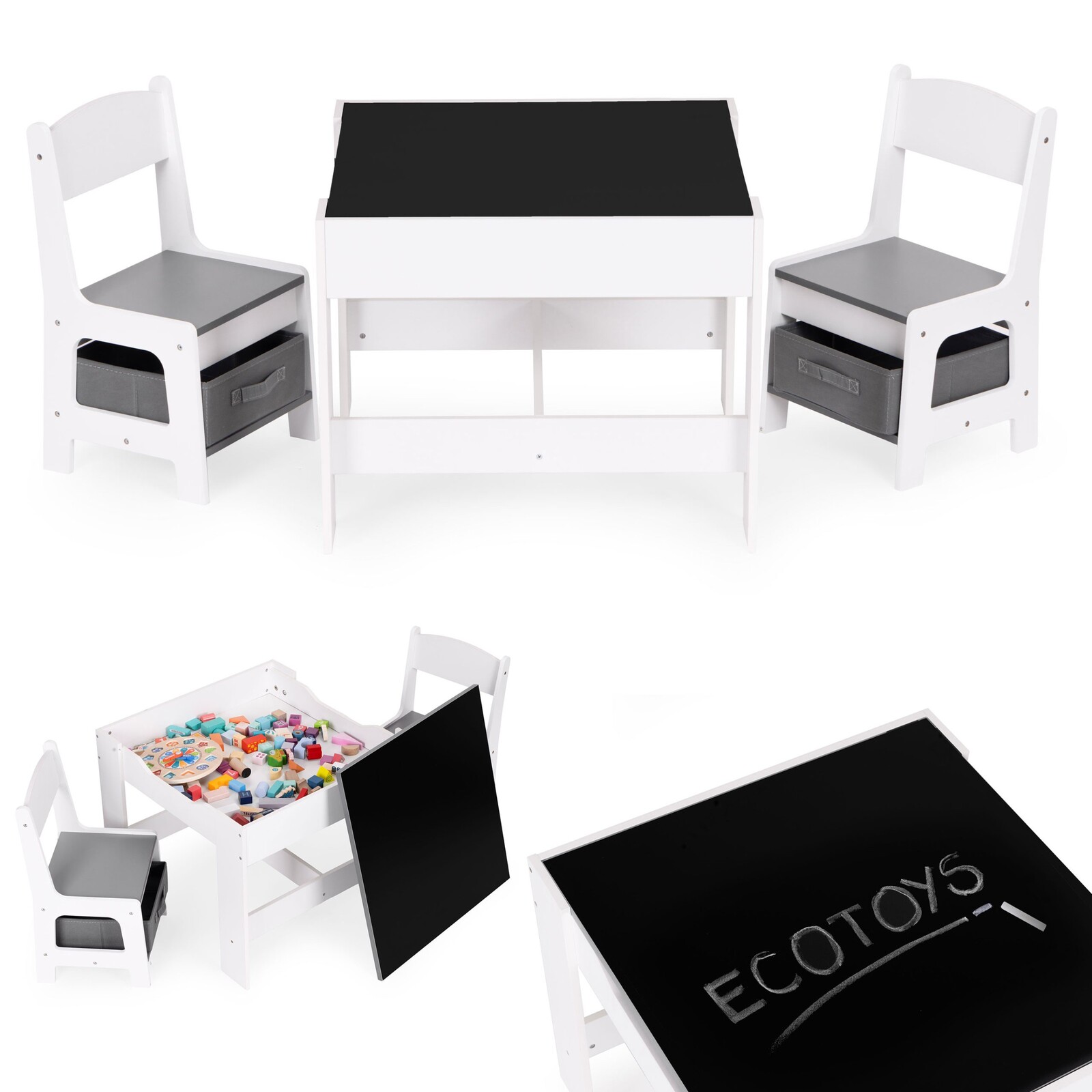 Sada dětského nábytku HOME ECOTOYS bílá