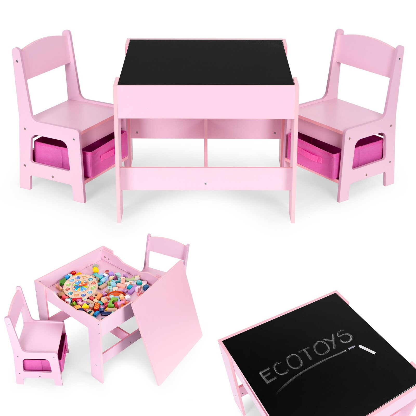 Sada dětského nábytku HOME ECOTOYS růžová