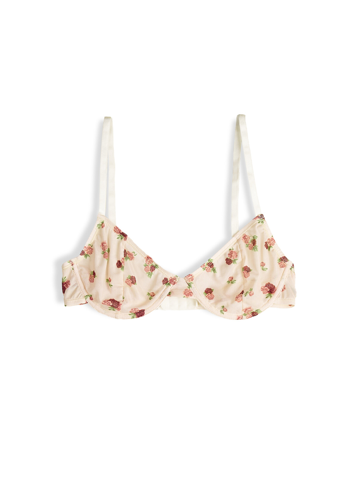 GATE Čipkovaná kosticová podprsenka s potlačou