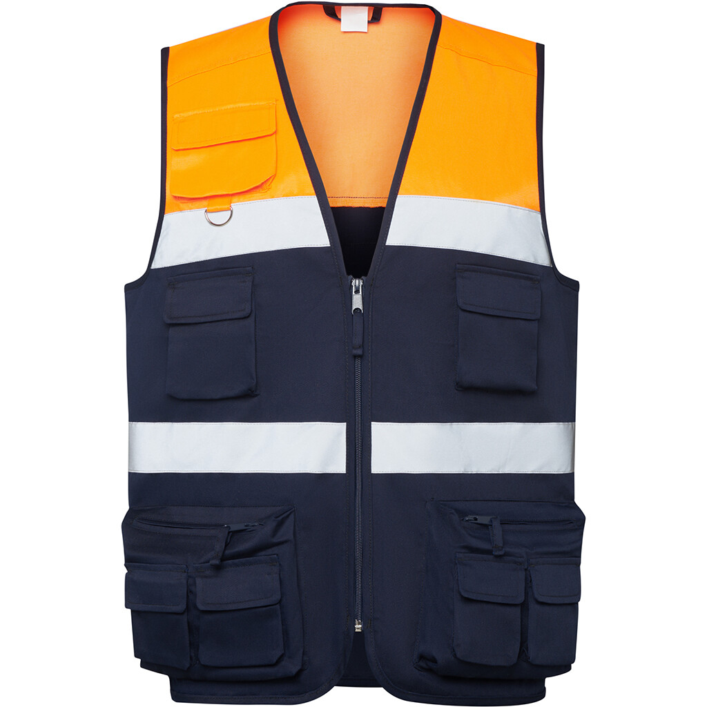 Vesta reflexná Roly Beta - navy-oranžová, M