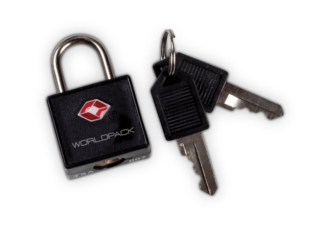 WORLDPACK TSA zámok na kufor s dvoma kľúčmi - čierny