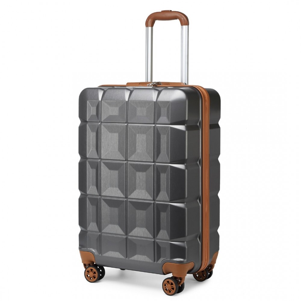 KONO kabínový kufor s TSA zámkom - sivá - 39L