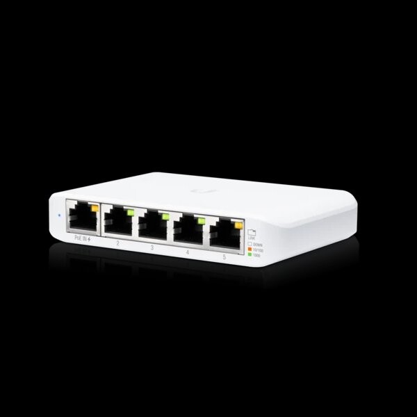 Ubiquiti UniFi switch USW-Flex-mini  5x1000Mbps  power over PoE  indooroutdoor USW-Flex-mini