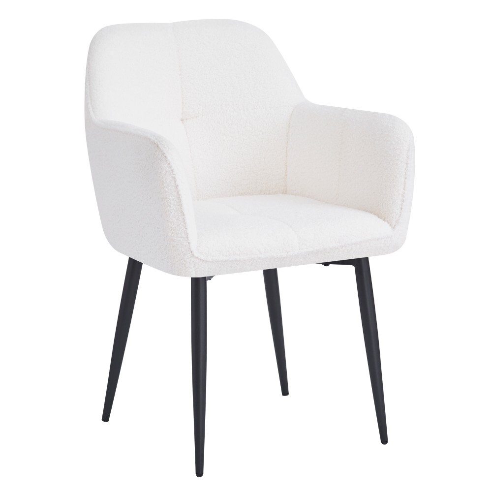 KONDELA Sener jedálenské kreslo biela / čierna