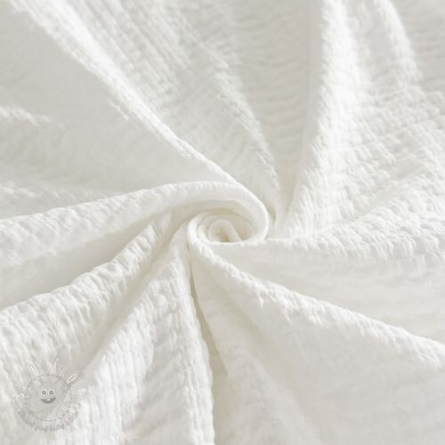 Bavlnená látka STRETCH Baby off white