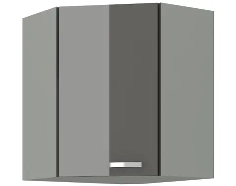 Horná rohová kuchynská skrinka Grey 60/60 cm%