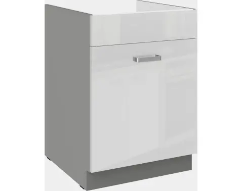 Kuchynská drezová skrinka Bianka 60ZL, 60 cm, biely lesk%