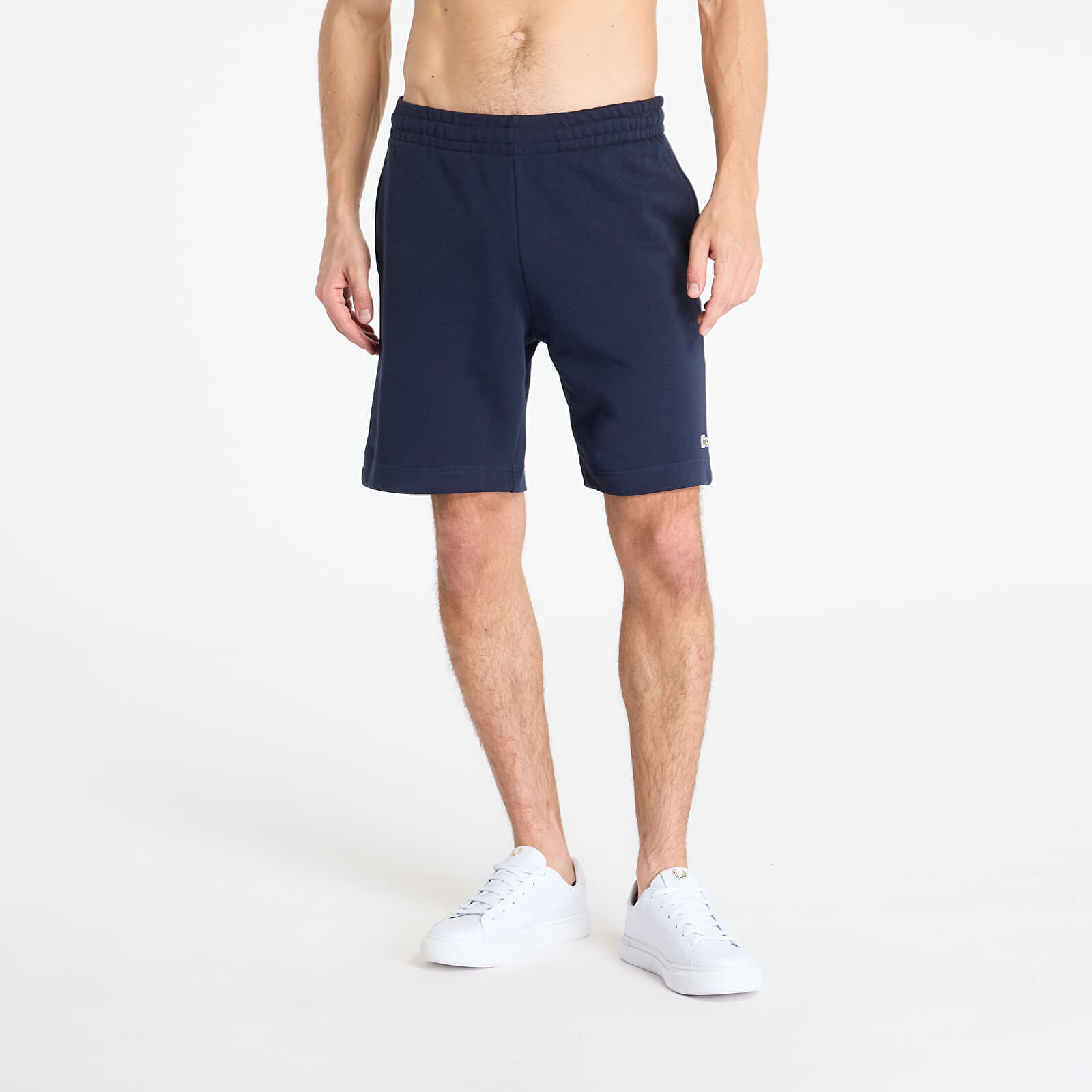 Šortky LACOSTE Non Brushed Fleece Shorts Navy Blue M
