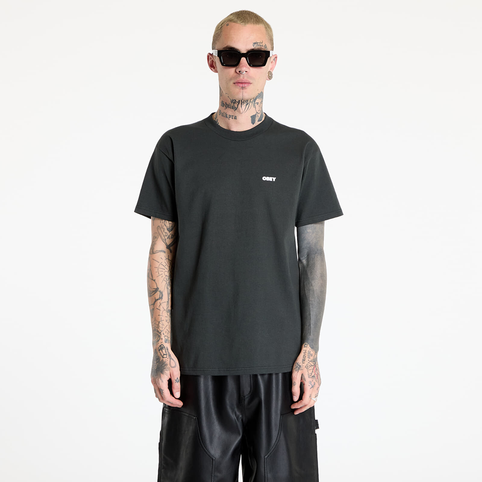 Tričko OBEY Visual Studies T-Shirt Vintage Black S