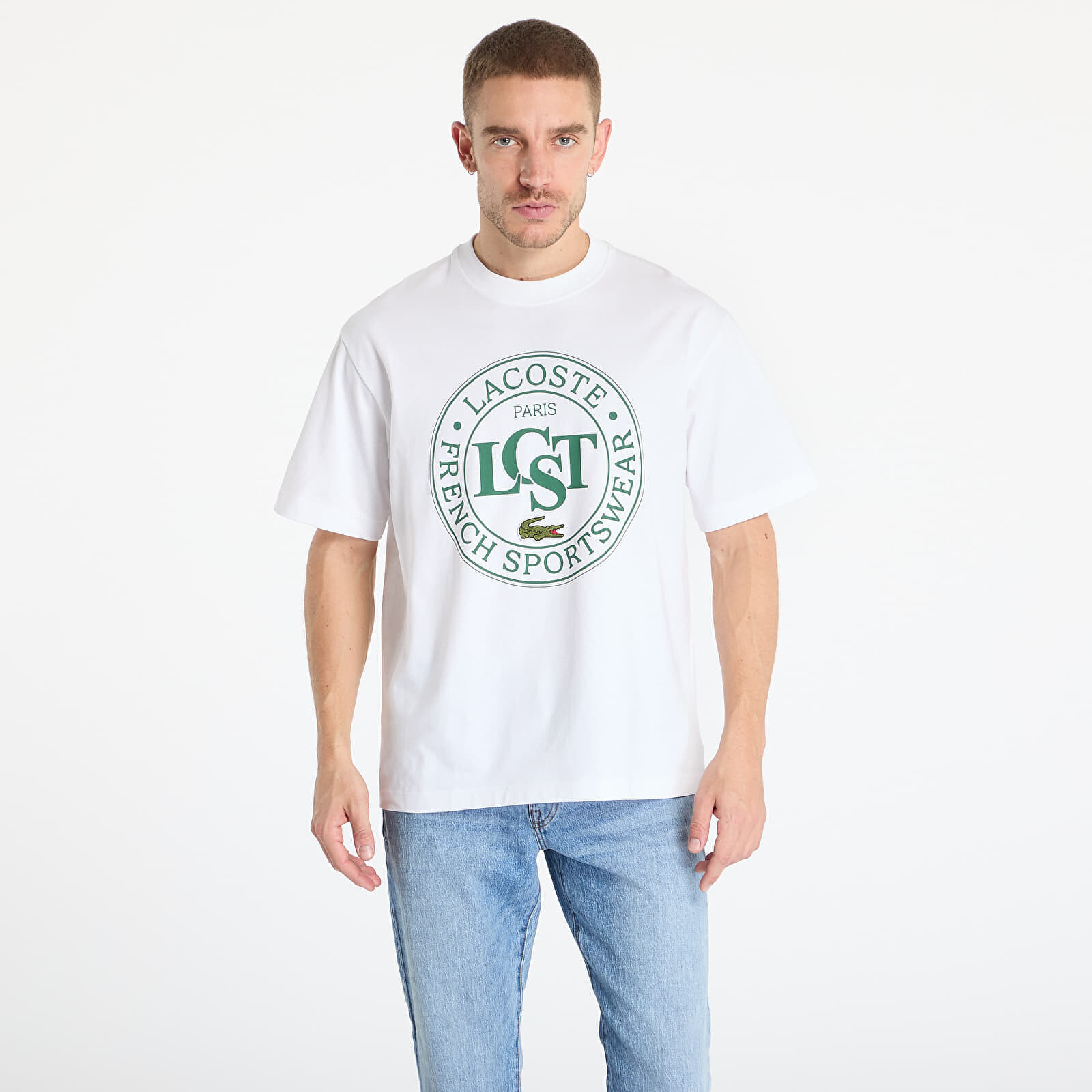 Tričko LACOSTE Heavy T-shirt White M