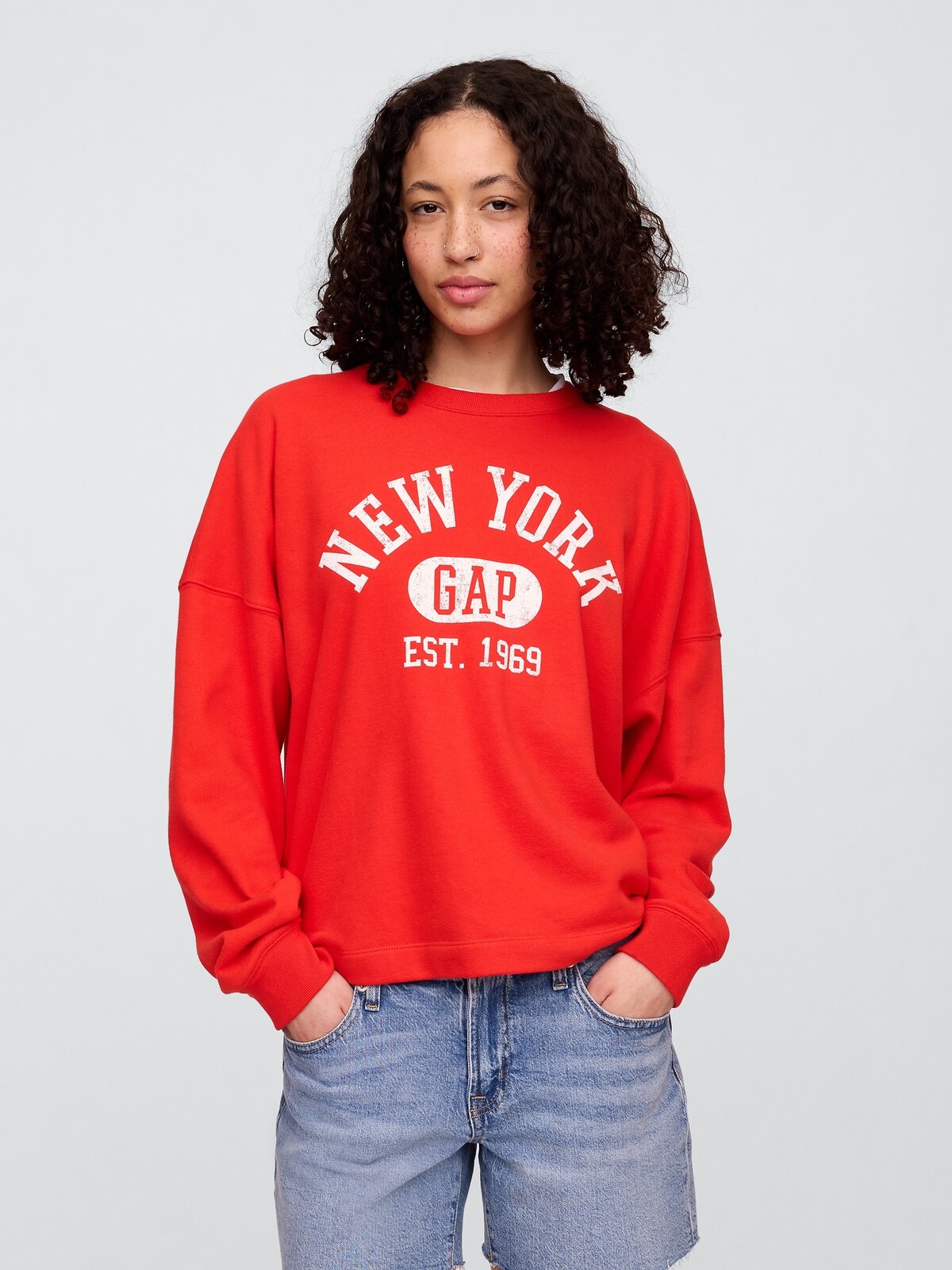 GAP Oversize sweatshirt with Americana logo - Women's
