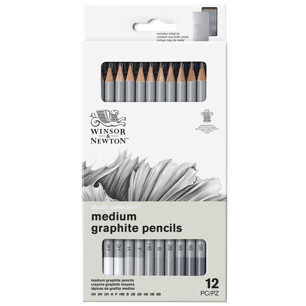 Sada grafitových ceruziek 12ks - stredne tvrdé Winsor & Newton