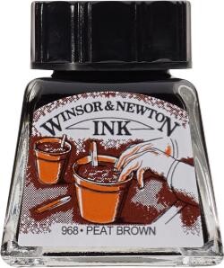 Kresliaci atrament hnedý 14ml Winsor & Newton