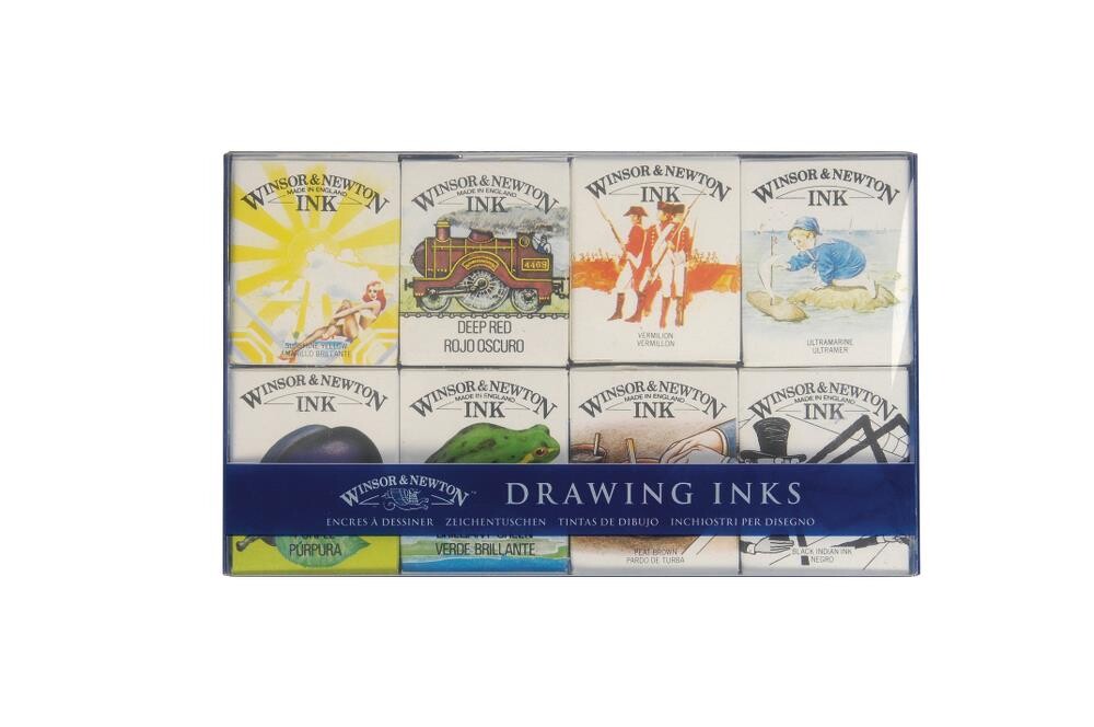 Sada kresliacich atramentov 8x14ml kolekcia William Winsor & Newton